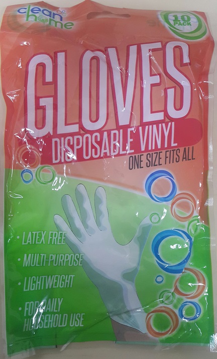 DISPOSABLE GLOVES VINYL 10PK.
