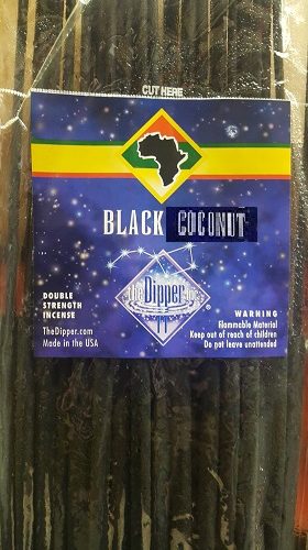 DIPPER INCENSE BLACK COCONUT 19 BIG STICK 50pk.