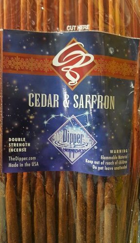 DIPPER INCENSE CEDAR AND SAFFRON 19 BIG STICK 25/50pk.