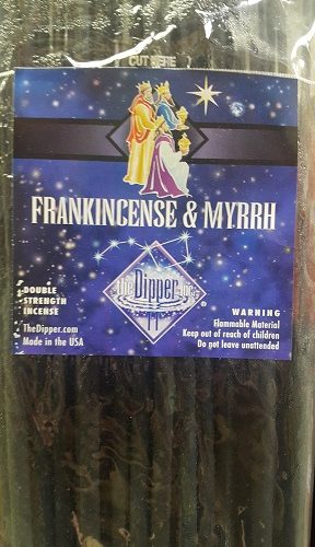 DIPPER INCENSE FRANKINCENSE&MYRRH 19' BIG STICK 50pk.