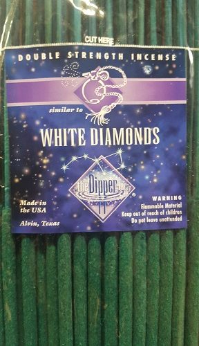 DIPPER INCENSE WHITE DIAMONDS 19' BIG STICK 50pk.