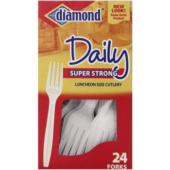DIAMOND PLASTIC FORKS 24CT. BOX