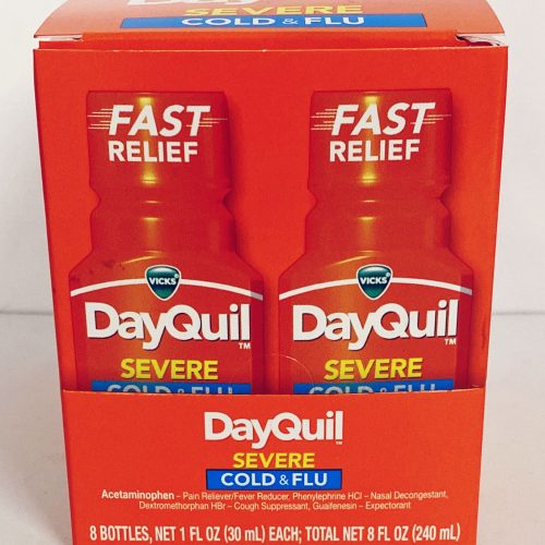DAYQUIL SEVERE COLD & FLU 8/1OZ BOTTLE.