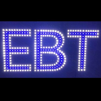EBT L.E.D SIGN WHITE & BLUE WITH REMOTE CONTROL 1CT.