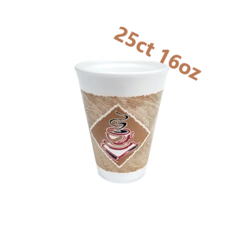 FOAM DRINK CUPS 25CT. 16OZ. CUPS