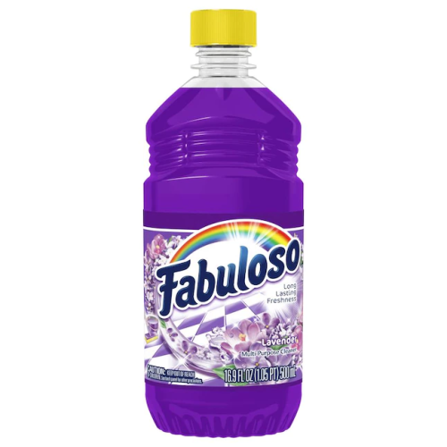 FABULOSO LIQUID FLOOR CLEANER LAVENDER ANTIBACTERIAL16.9OZ. BOTTLES.