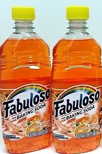 FABULOSO LIQUID FLOOR CLEANER ORANGE W/BAKING SODA  16.9OZ. BOTTLES
