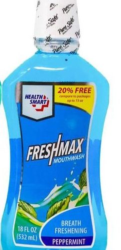 FRESHMAX PEPPERMINT MOUTHWASH 18OZ. BTL.