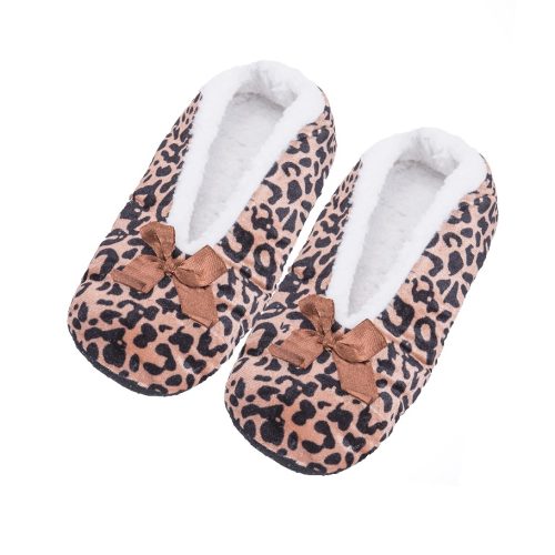 WINTER INDOOR SLIPPER LEPARD WOM.12CT.
