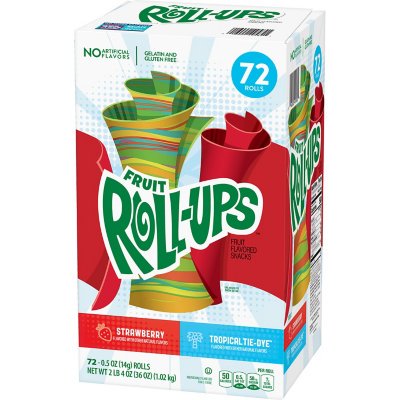 FRUIT ROLL-UPS STRAW/TROPICAL 72CT. BOX