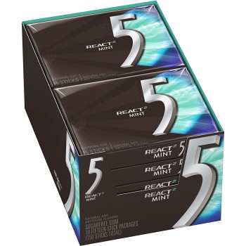 5 REACT MINT SUGAR FREE 10PK.