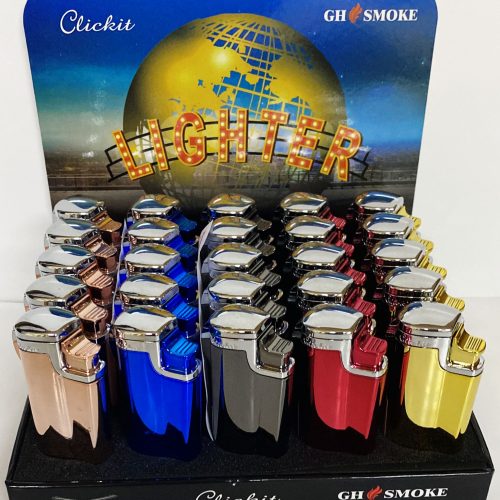 CLICKIT TRIPLE TORCH DISPLAY ASST. COLOR (GH-10878A) 25CT.