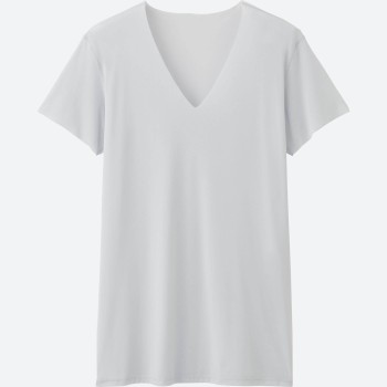 T-SHIRTS V-NECK LARGE 6 PK. SINGLES WHITE