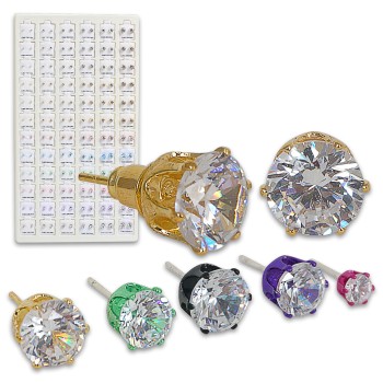 EARRING BLACK ASST. REFILL DISPLAY 72CT(GRC05).
