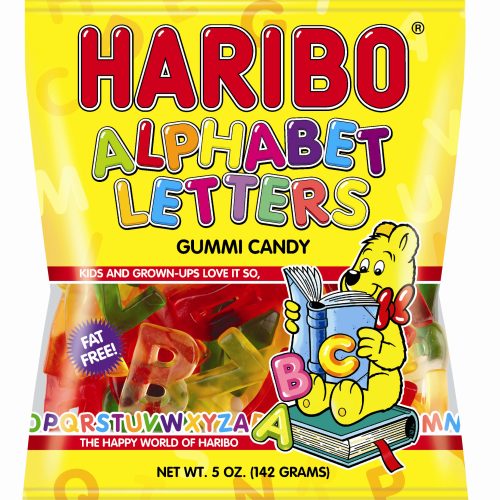 PEG BAGS HARIBO ALPHABET LETTERS 5OZ.