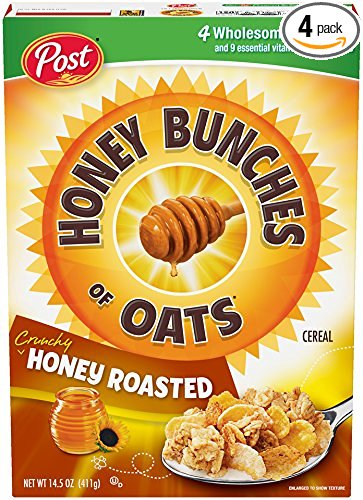 HONEY BUNCHES OF OATS HONEY ROASTED CEREAL 14.5OZ.