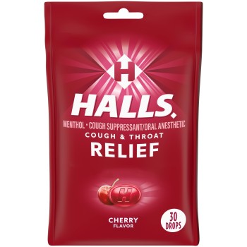 PEG BAG HALLS CHERRY 30CT.