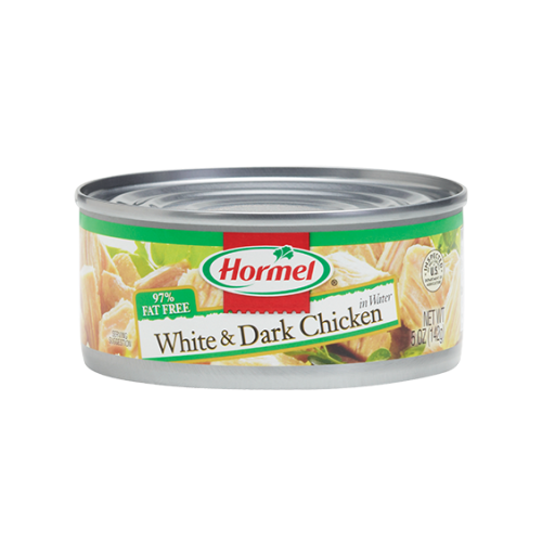 HORMEL CHUNK WHITE & DARK CHICKEN. 5OZ. CAN