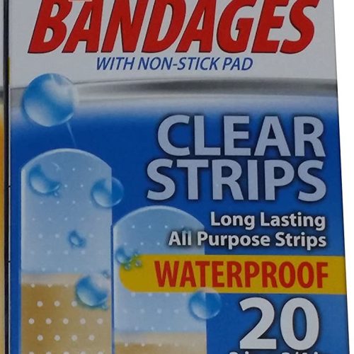 HEALTH SMART BANDAGES CLEAR WATER PROOF 20CT. BOX