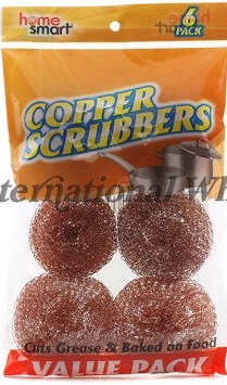 HOME SMART COPPER SCRUBBERS 6PK .
