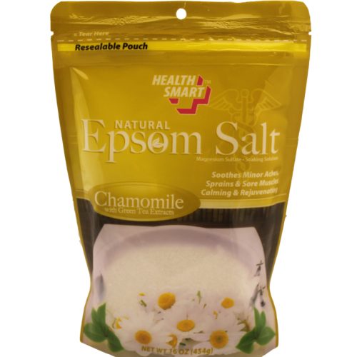 HEALTH SMART EPSOM SALT GREEN TEA & CHAMO 16OZ.