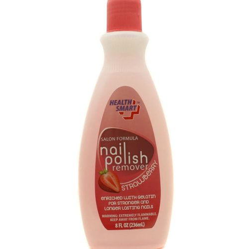 HEALTH SMART NAIL POLISH REMOVER STRAWBERRY 8OZ. BTL.