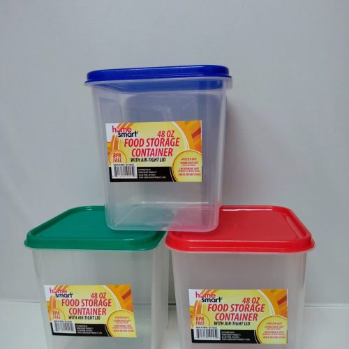 HOME SMART PLASTIC CONTAINER TALL 48OZ.