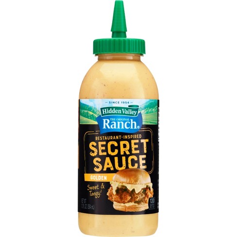 HIDDEN VALLEY RANCH SECRET SAUCE GOLDEN DRESSING 12OZ. BTL.