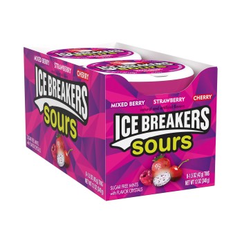 ICE BREAKERS TIN BERRY SOURS 8CT BOX.
