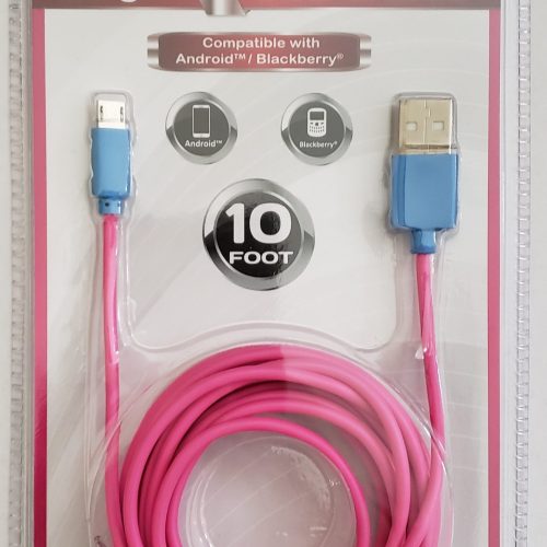 I EDGE ROUND 2 TONE MICRO CABLE 10FT. 1CT.
