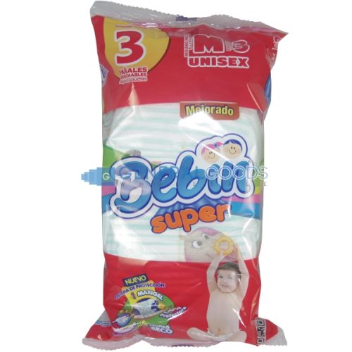 BEBIN DIAPERS SUPER 3PK MEDIUM