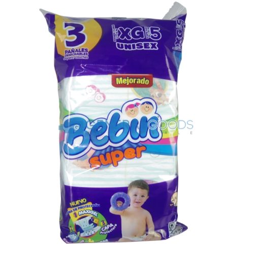 BEBIN DIAPERS SUPER 3PK X-LARGE
