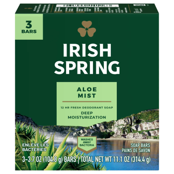 IRISH SPRING ALOE MIST BAR SOAP 3PK