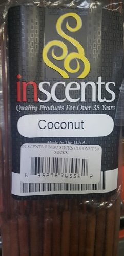 IN-SCENTS JUMBO STICKS COCONUT 50 STICKS