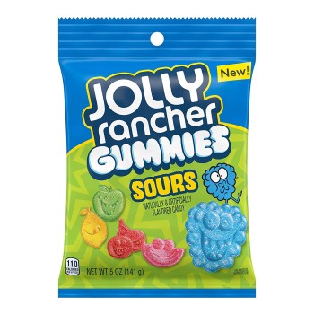 JOLLY RANCHER GUMMIES SOURS 5OZ. BAG.