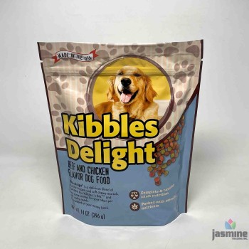KIBBLES DELIGHT BEEF AND CHICKEN DOG FOOD. 14OZ. BAG