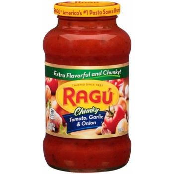 RAGU TOMATO, GARLIC & ONION CHUNKY SAUCE 24OZ. JAR