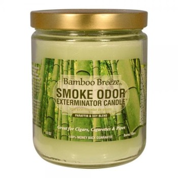 SMOKE ODOR CANDLE BAMBOO BREEZE 13OZ.JAR.- YEAR ROUND-