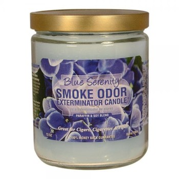 SMOKE ODORCANDEL BLUE SERENTY 13OZ.JAR. -YEAR-ROUND-