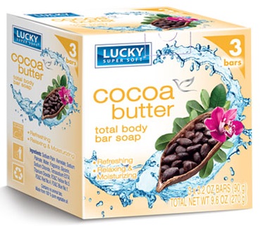 LUCKY BAR SOAPS COCOA BUTTER 3PK.