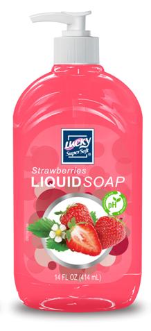 LUCKY LIQUID HAND SOAP - STRAWBERRIES 14OZ. 1CT.
