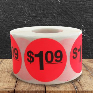 SUPERMAXX LABEL RED $1.09 1CT.