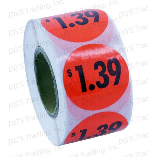 SUPERMAXX LABEL RED $1.39 1CT.