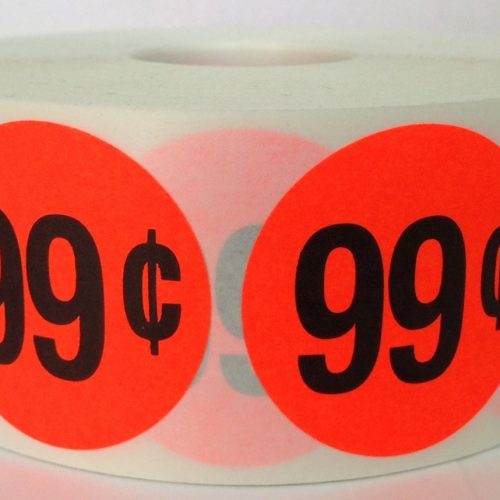 SUPERMAXX LABEL RED $.99 1CT