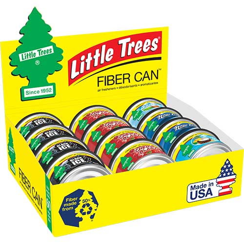 LITTLE TREE FIBER CAN DISPLAY ASST.12CT.