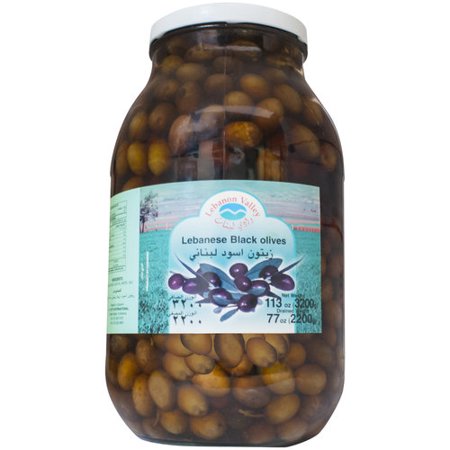 LEBANON VALLEY LEBANESE BLACK OLIVES 113OZ JAR