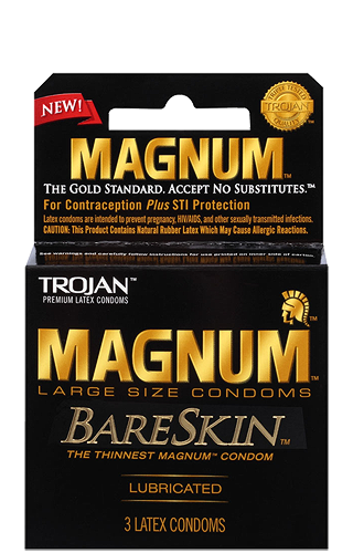 TROJAN CONDOMS MAGNUM BARE SKIN 6CT