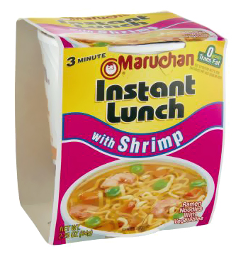 MARUCHAN SOUP CUPS SHRIMP FLAVOR 12CT