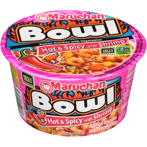 MARUCHAN BOWL HOT & SPICY SHRIMP 6/3.3OZ