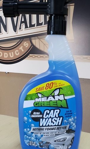 MEAN GREEN CAR WASH W/HOSE 32OZ. BTL.